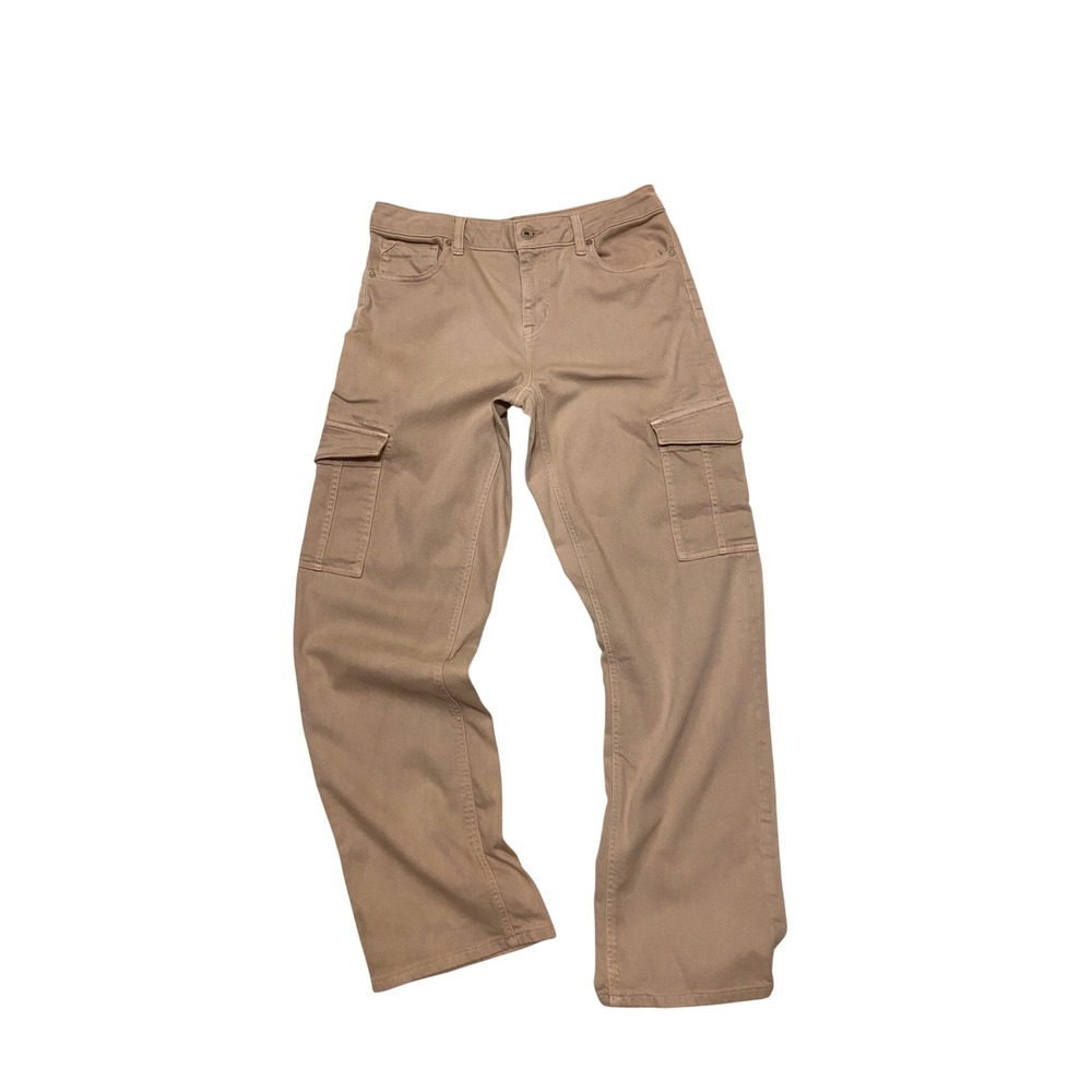 Edgely Pink Cargo Pants Mid‎ Rise Relaxed Boyfriend Straight 10 Long